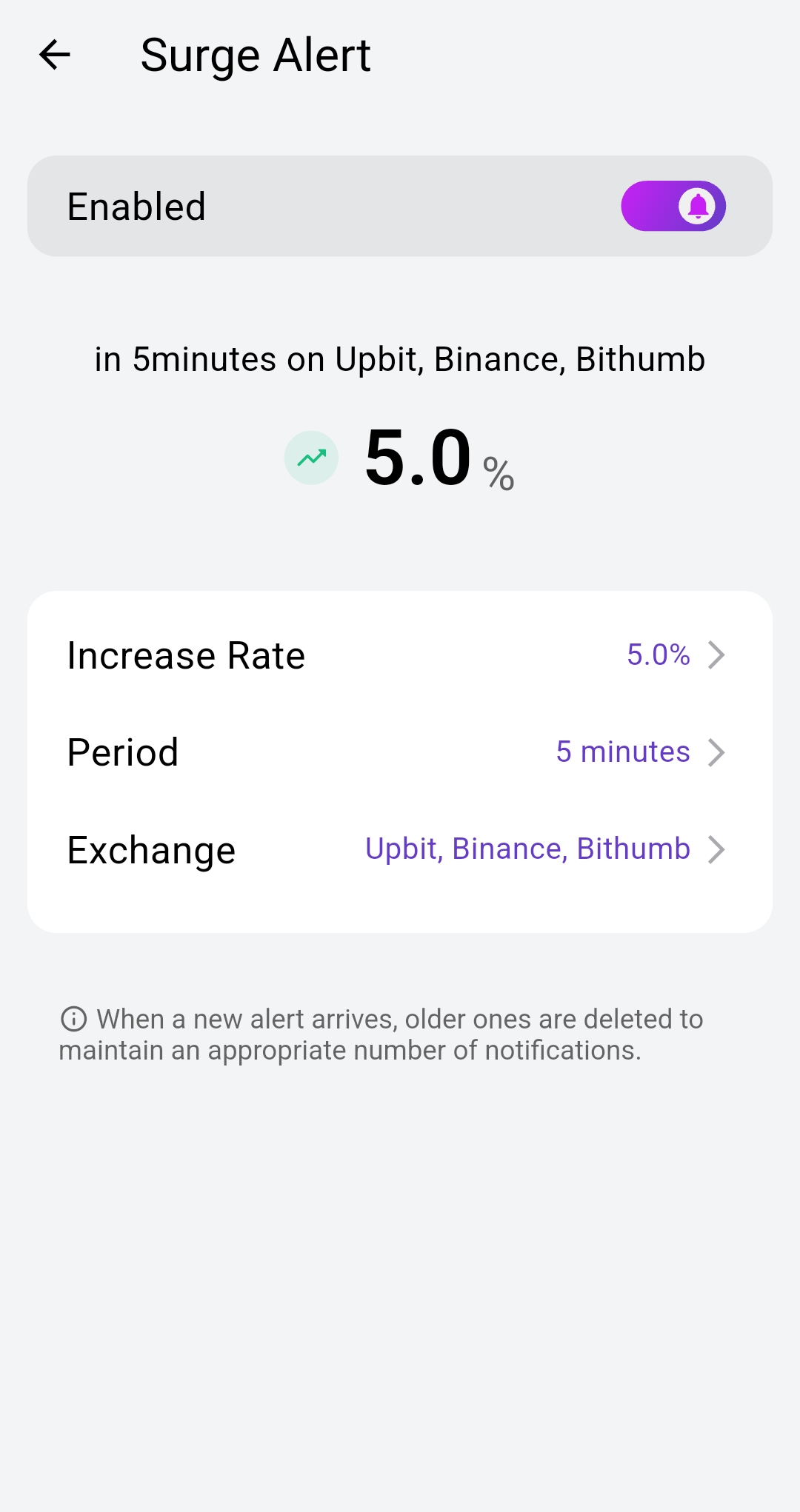 QSPI Coin App screenshot: Personalized real-time coin alerts